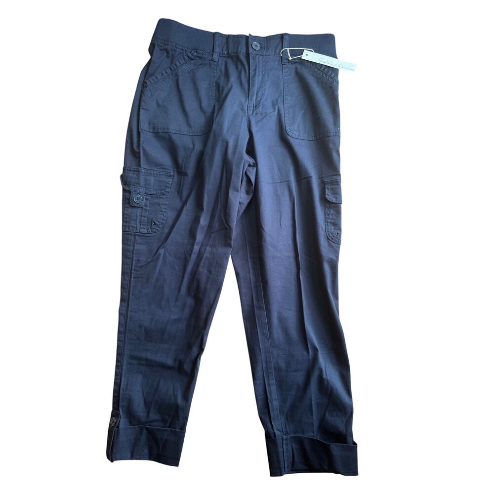 Gloria Vanderbilt Penelope Convertible Cargo Pants size 12, navy blue